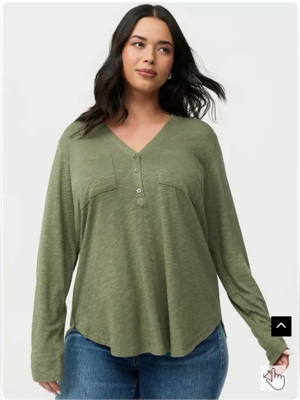 NWOT Torrid Harper Vintage Slub V-Neck Top size 2